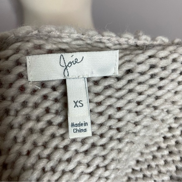 Joie Wool Alpaca Blend Open Front Sweater Cardigan - Picture 7 of 8